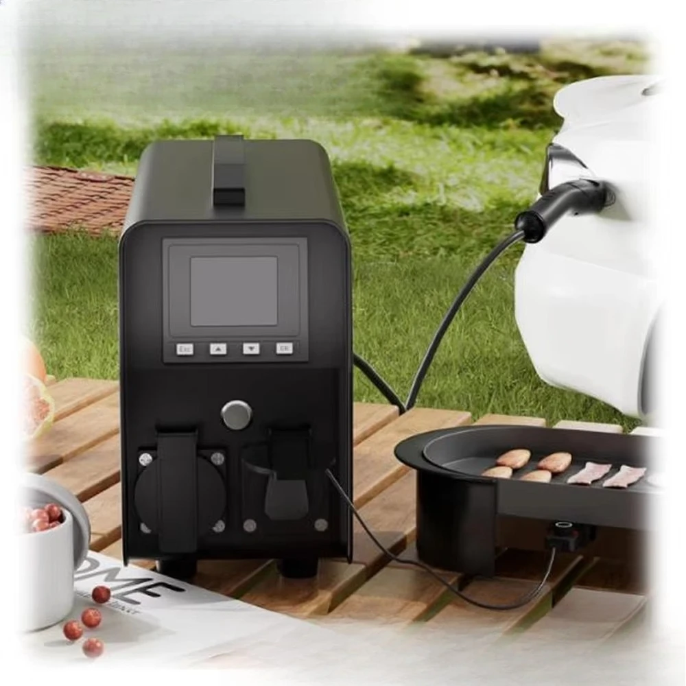 5kw 230V Electric Car Discharger V2L New Condition Portable Charging Stations CCS2 Electric Vehicle European Socket