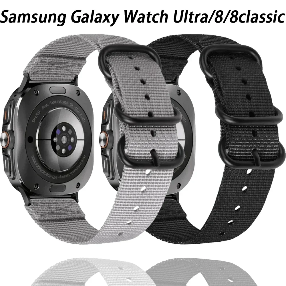 Nylon-Schlaufenarmband für Samsung Galaxy Watch Ultra 2025, 47 mm, weiches Armband für Galaxy Watch 8 44 mm, 40 mm, 8 klassisches 46 mm-Armband