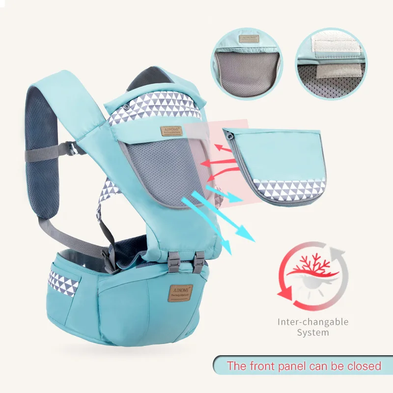 2022 New 0-48M Ergonomic Kangaroo Baby Carrier Infant Baby Hipseat Carrier 3 In 1 Front Face Baby Wrap Sling Baby