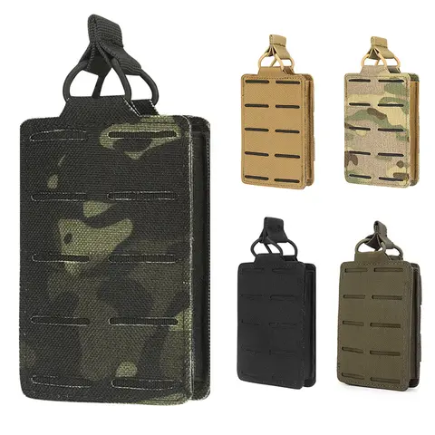 5.56mm Magazine Pouch Tactical Single Mag Bag Open-Top MOLLE Bag for M4 M14 M16 AR-15 5.56MM Rifle Magazines Hunting Gear