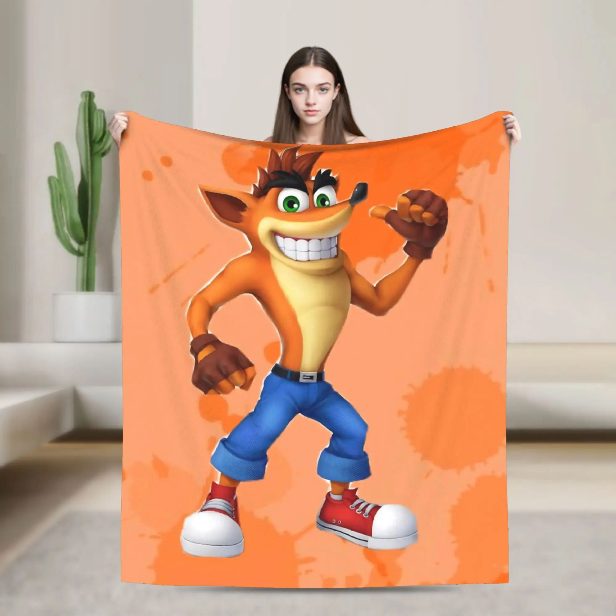 Crashed Game Bandicoots Blankets Coral Fleece Plush  Warm Throw Blanket for Bed Bed Rug