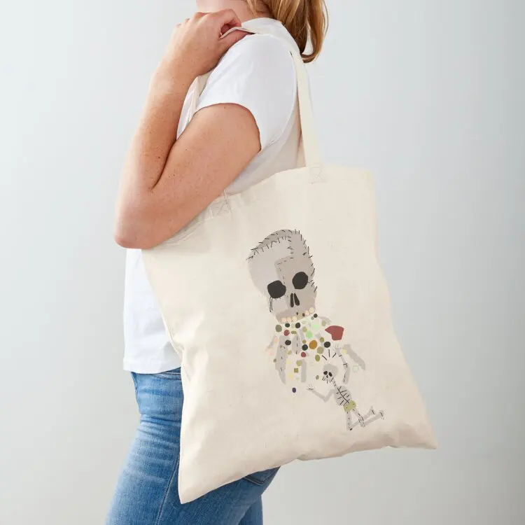 

Our Flag Means Death Vomiting Skull On Skeleton Flag Design Tote Bag shopping trolley bag canvas tote