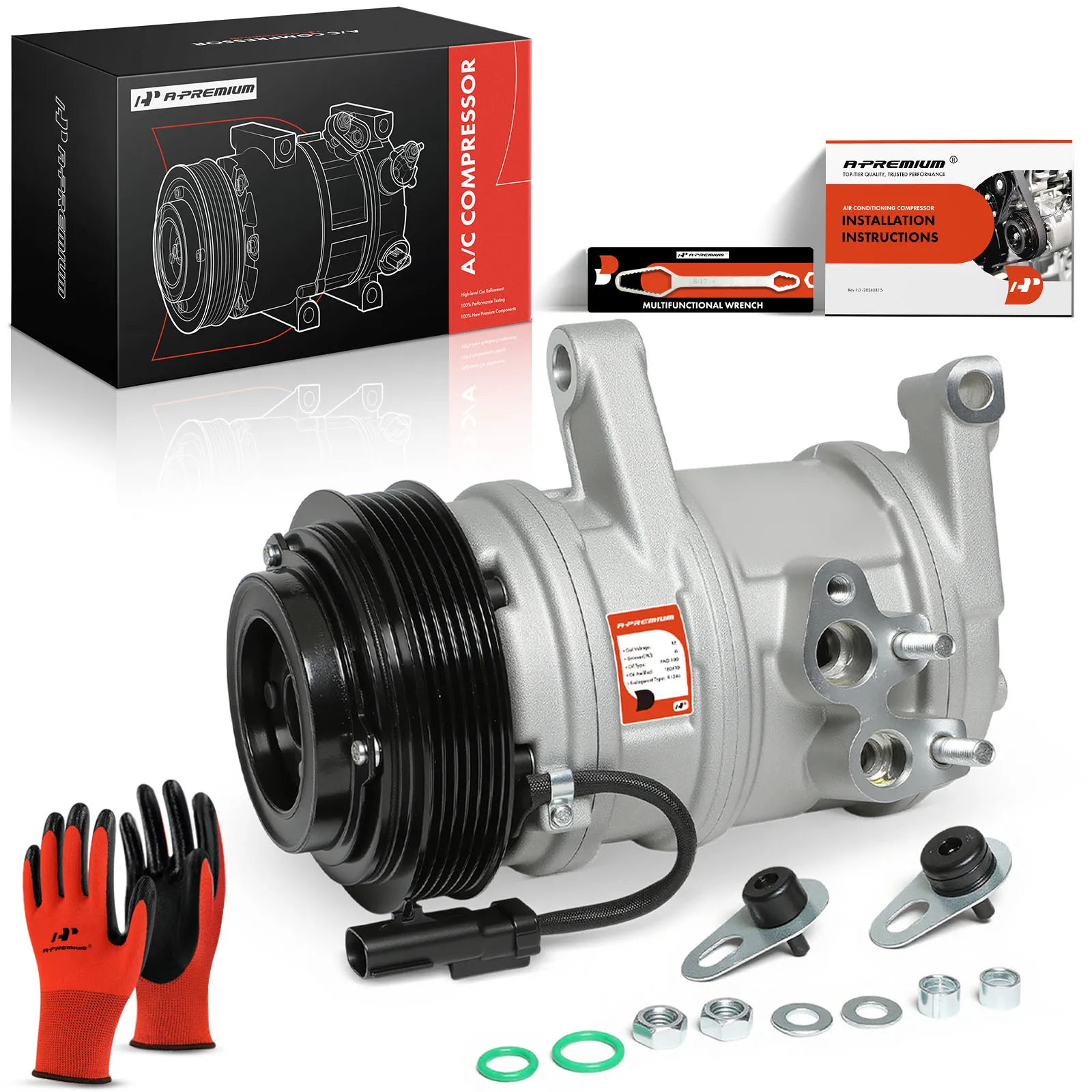A-Premium AC Compressor with Clutch for Jeep Grand Cherokee 2005-2007 Commander 2006-2007 Dodge Durango 2004-2007 Chrysler Aspen
