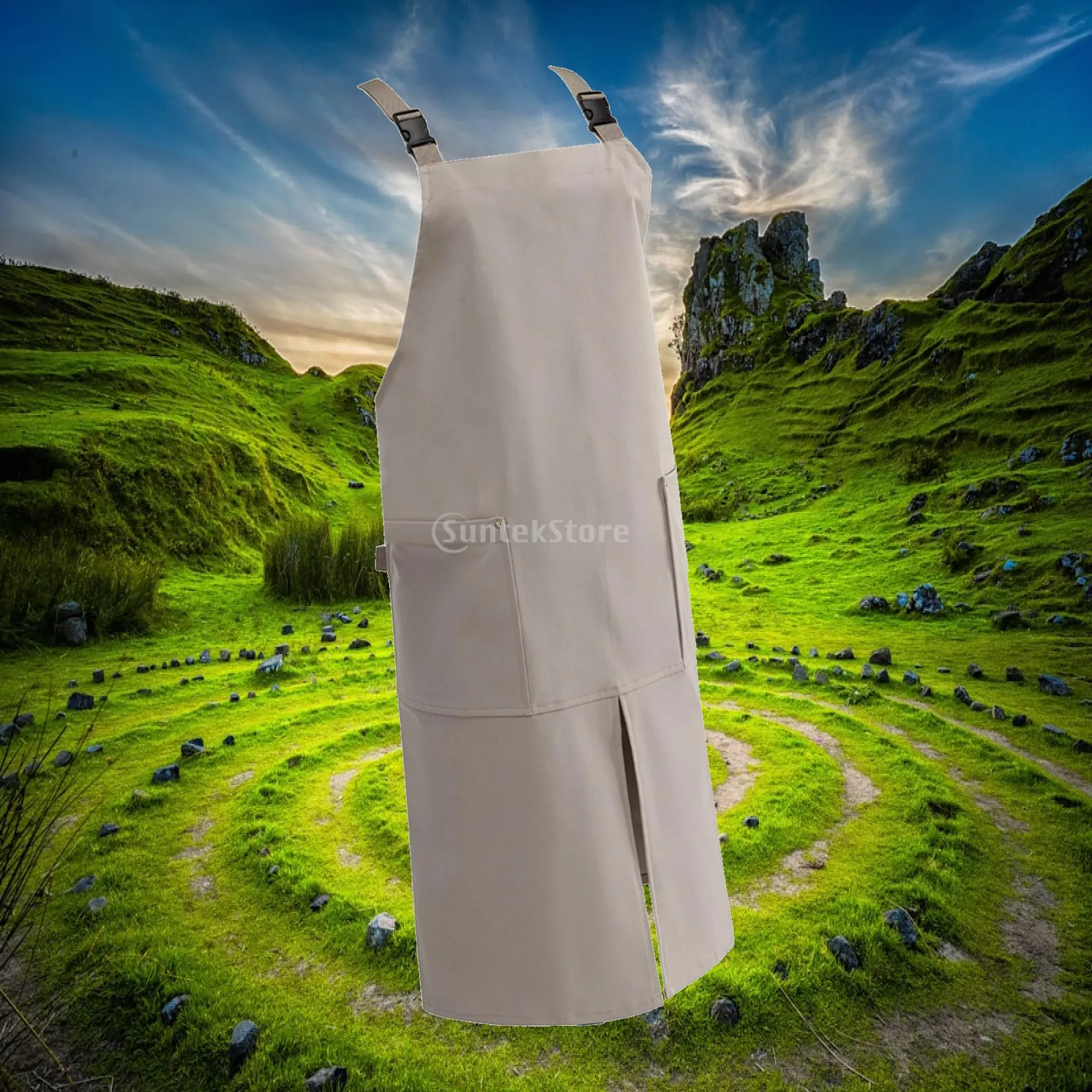 Kitchen Apron Women Men Overalls Bib Apron for Restaurant Cafes Bars Uniform
