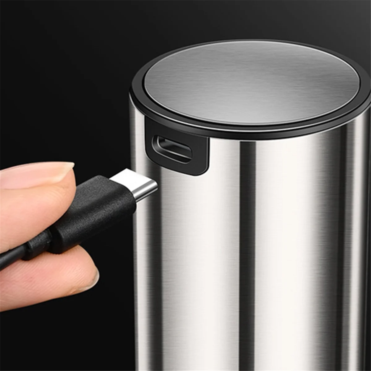 فتاحة زجاجات النبيذ الكهربائية 4 في 1 مع مهوية النبيذ، وقاطع رقائق النبيذ المفرغة وقاعدة تخزين قابلة لإعادة الشحن-T33C #6