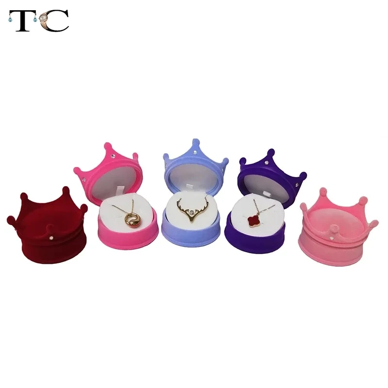 Crown shape Jewelry Packaging Box Ring earrings Necklace Pendant Storage Display box Proposal wedding gift box