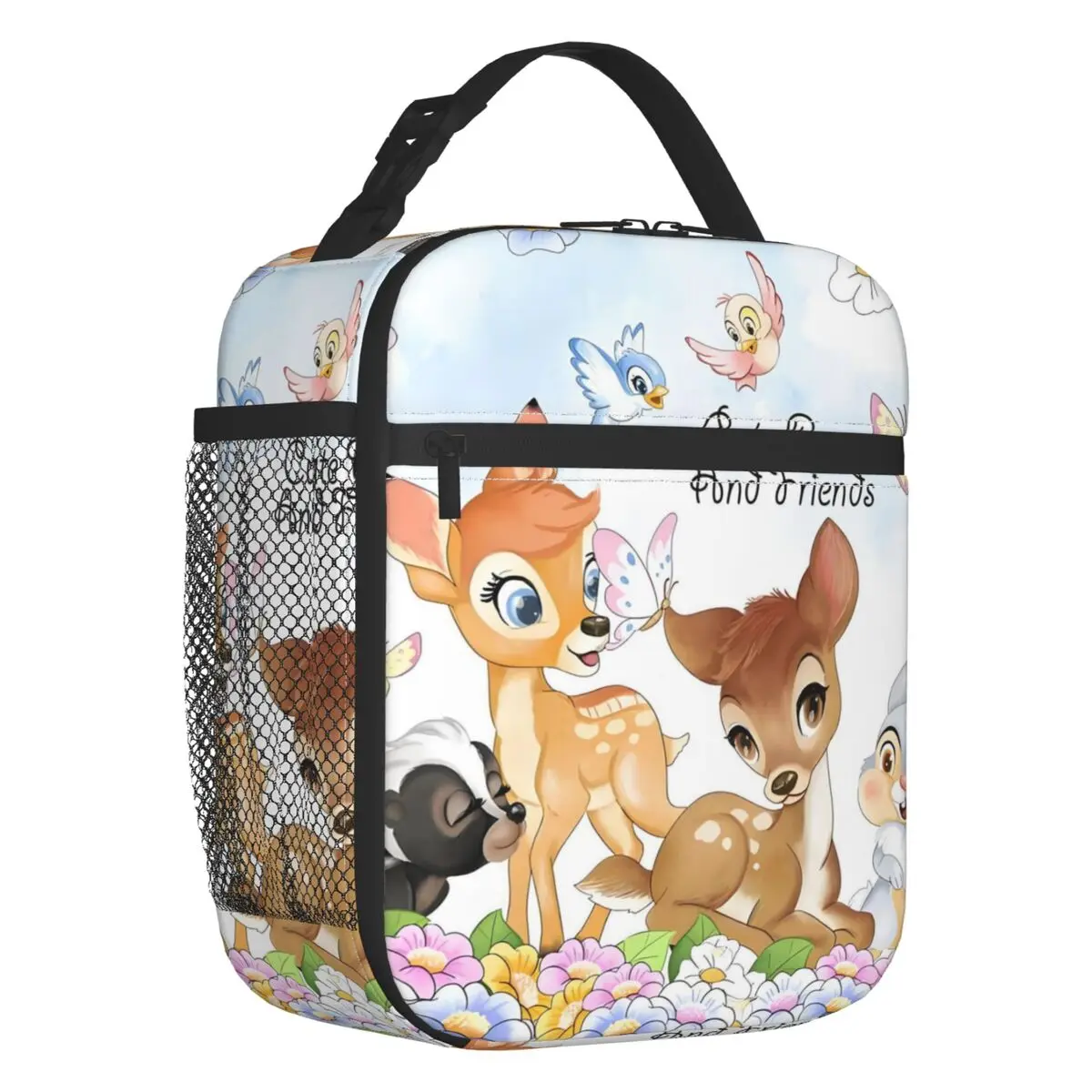 

Изолированные сумки для обеда Bambi на заказ для женщин, многоразовый холодильник с классическим принтом животных, термобокс для еды, ланч-бокс для работы, школы, путешествий