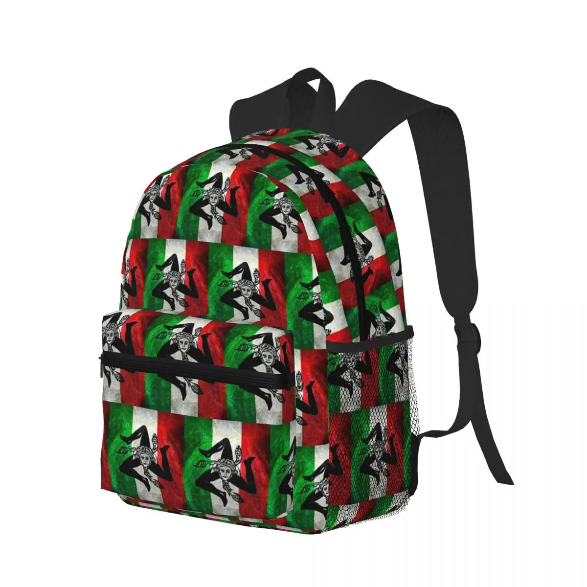 

Italy Sicilian Sicilia Sicily Flag Student Backpack School Bag Hiking Travel Daypack for Boys Girls Bookbag Shoulder Bags