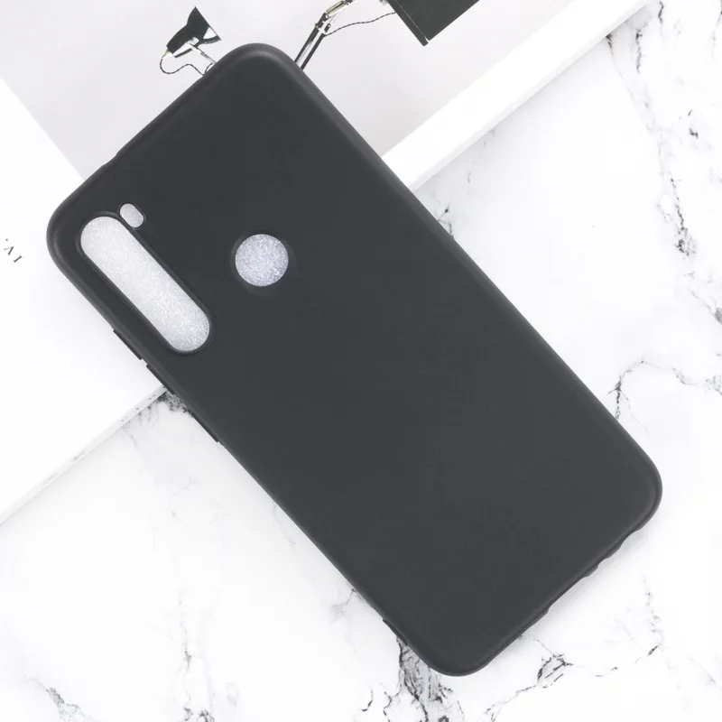 Black Soft Silicone Funda for Xiaomi Redmi Note 8 2021 Case 6.3 Inch Soft TPU Good Quality Coque For Redmi Note 8 2021 Cover