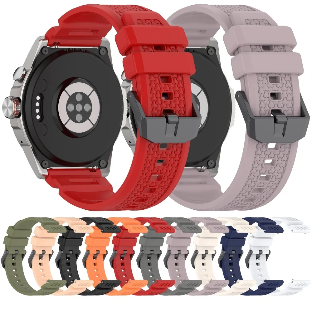 24 مللي متر حزام سيليكون ل Ticwatch أطلس/برو 5/برو 5 إندورو/iTOUCH AIR3 المدرعة استبدال شريط للرسغ ساعة اكسسوارات