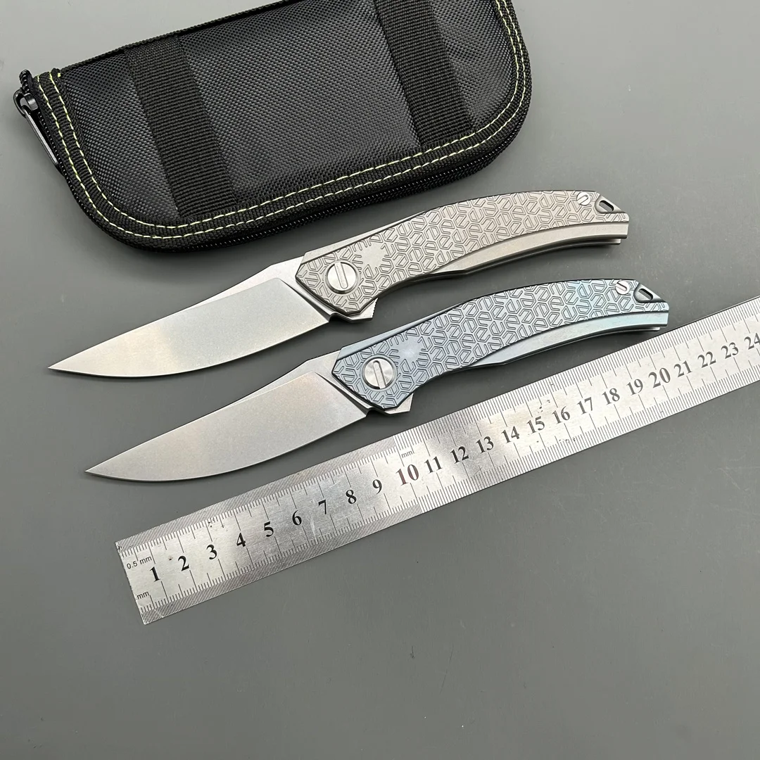 Shirogor Ursus Quantum Ⅱ Folding Knife SW Titanium EDC Tool Hunting Camping Outdoor Gear Hiking Knife