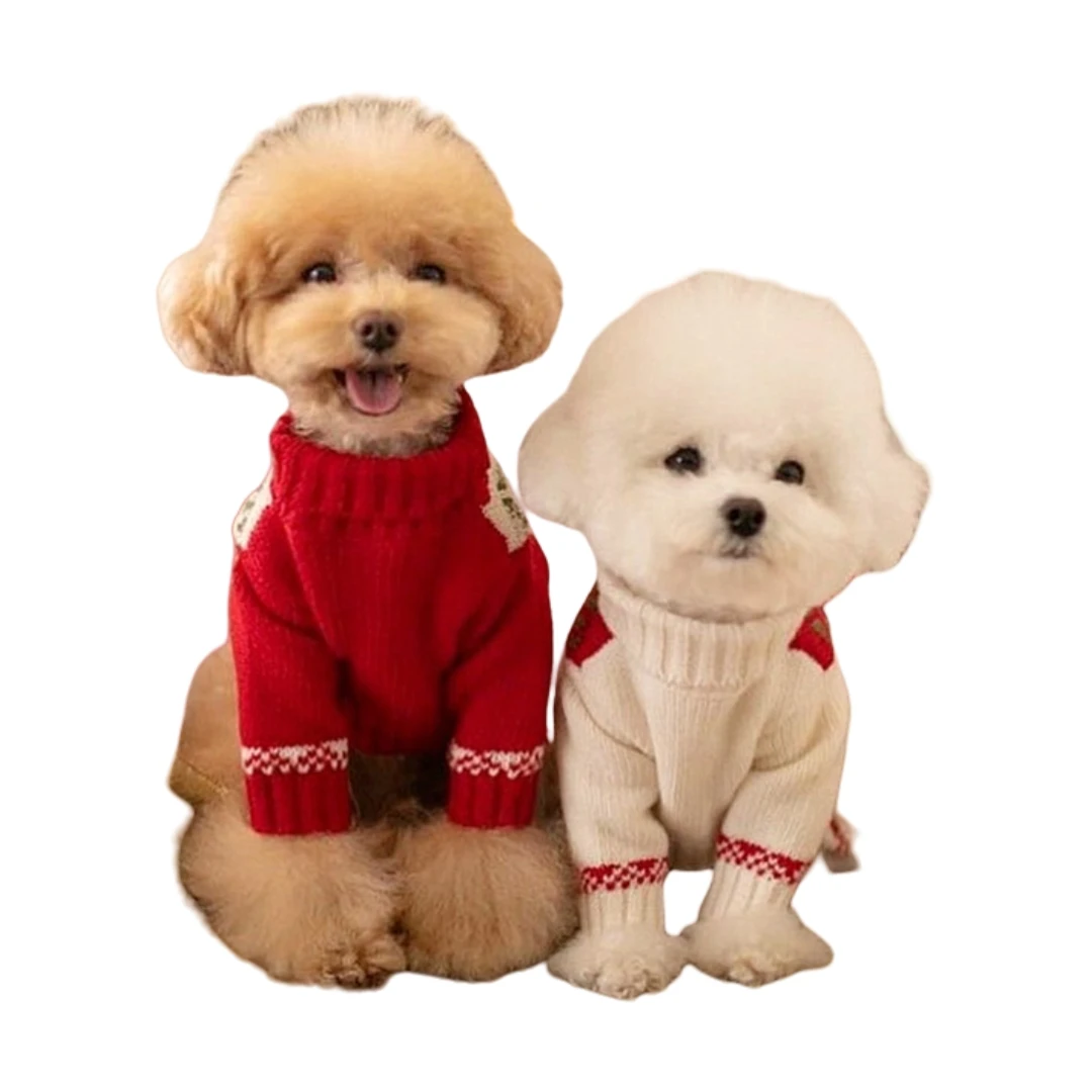 Autumn Winter Pet Festive Spring Festival Christmas Two-Legged Sweater Small And Medium-Sized Dog Warm Knit Clothes