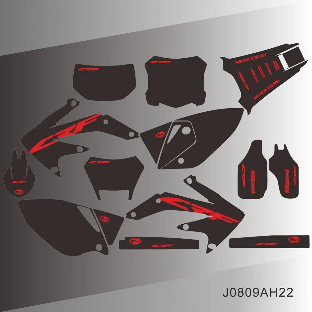 For HONDA CRF 450X CRF450X 2005-2016 Graphics Decals Stickers Motorcycle Background Custom Number Name