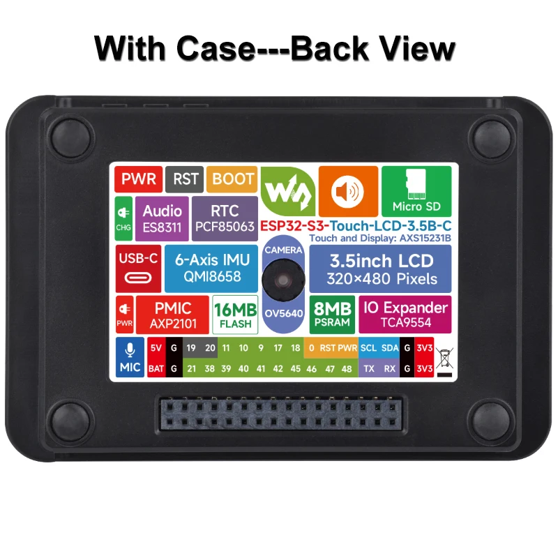 Waveshare ESP32-S3 3.5inch IPS Touchscreen Development Board Type B 320x480 ESP32 Display Support XiaoZhi AI DeepSeek
