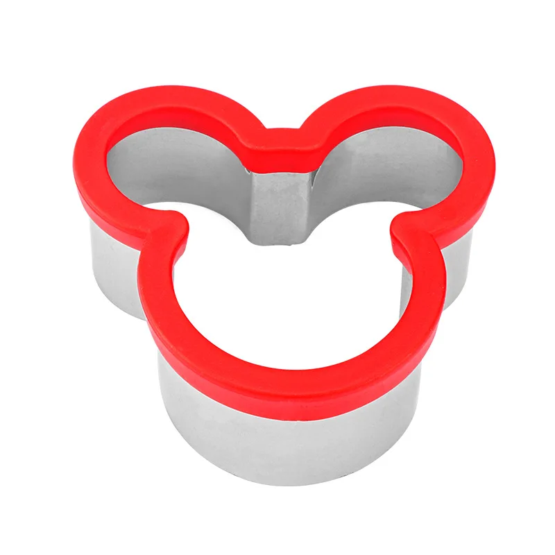 جديد ميكي ماوس ساندويتش القاطع ميكي ميني الفولاذ المقاوم للصدأ قطع البسكويت قالب أدوات الخبز أنيمي الشكل اللعب