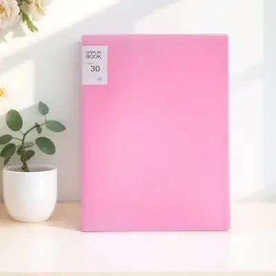 

30 Pocket Display Book, Clear Sleeves Presentation Folder, Plastic Document Portfolio for Artwork, Certificates & Photo Storage