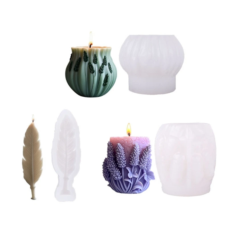 

Feather Silicone Mould Lavender Series Candle Molds Ornament Molds Plasters Molds Casting Molds Epoxy Resin Molds