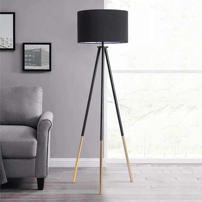 Modern minimalist LED floor lamp, living room, bedroom, study, Nordic Ins style creative remote control dimming vertical lamp