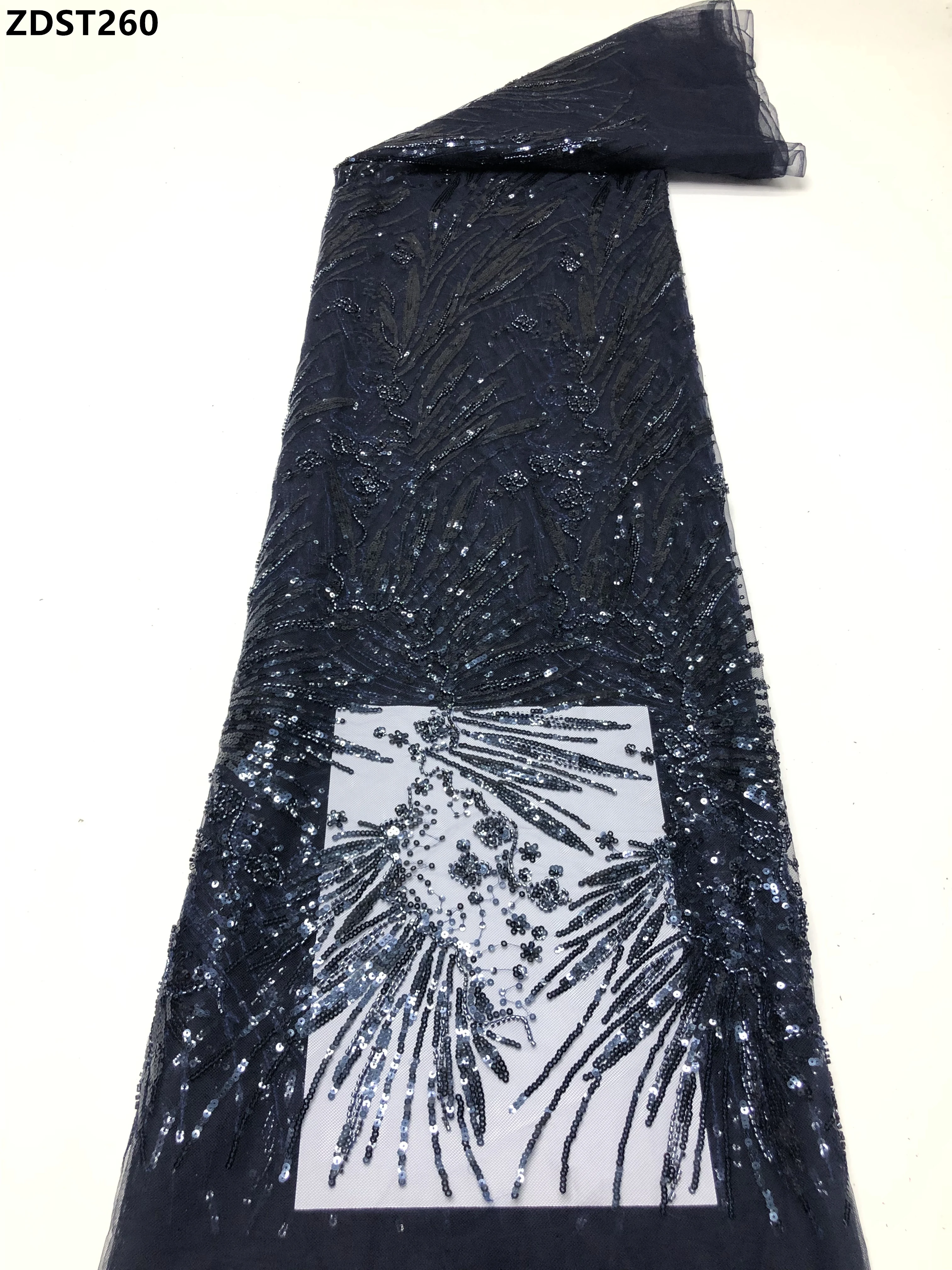 

Luxury High Quality African Bridal Dress Fabric Nigeria Tulle Lace African Lace Fabric with Beads Sequins