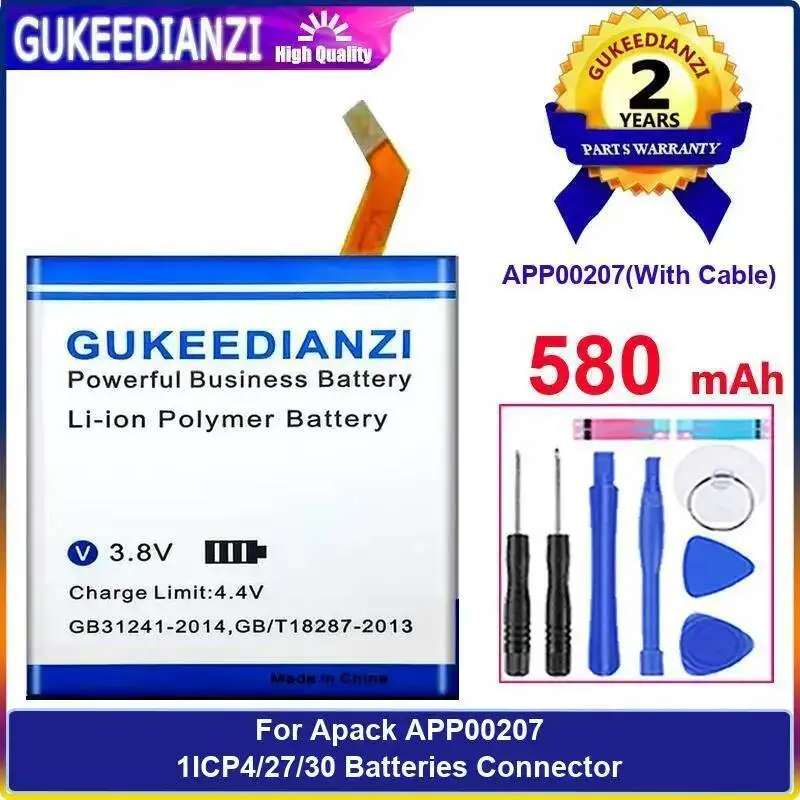 

Премиальная замена 580 мАч для часов Apack APP00207 1ICP4 27 30 с кабельной батареей