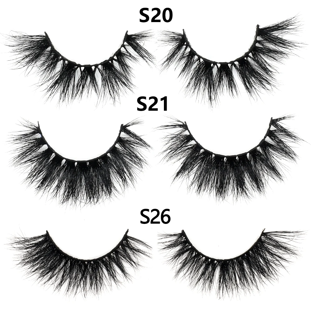FOXESJI Make-up Nerz Wimpern Flauschige weiche volle gefälschte Wimpern Dicke falsche Wimpern Wispy Lash Extension Natürliche 3D-Augen-Nerzwimpern – Detail 23