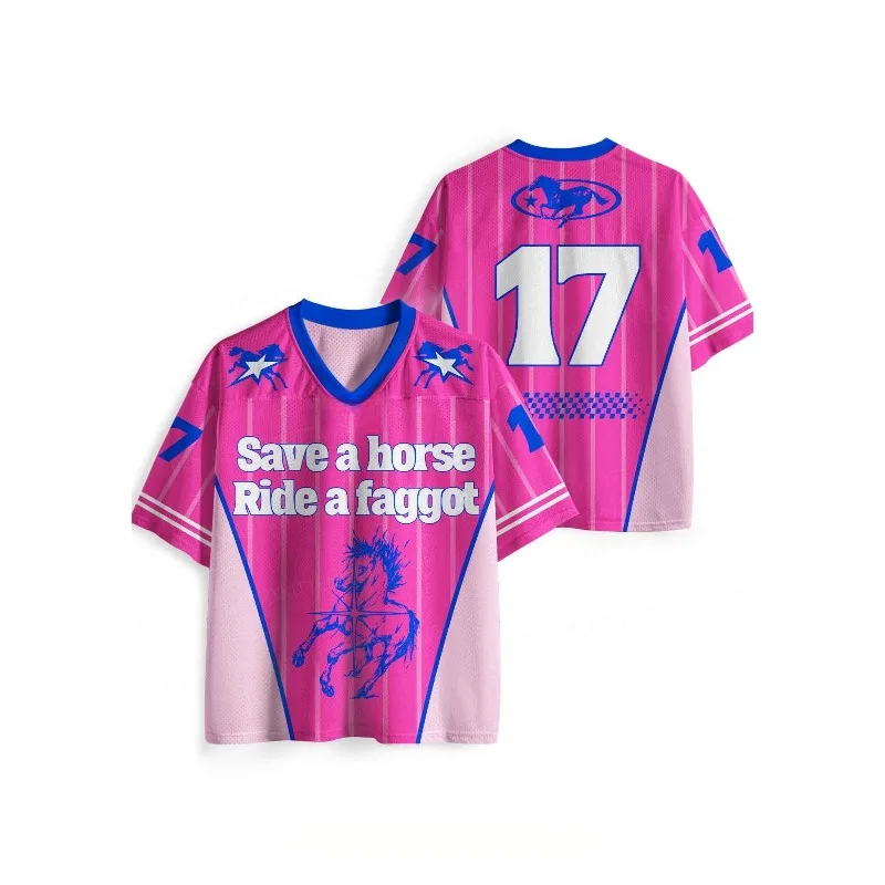 2026 _ New Style _ Fashion _ Subculture _ Fun Jerseys _ Y2K Millennium Girls _ Campus Style _ Sports Style Mesh Fabric image 3