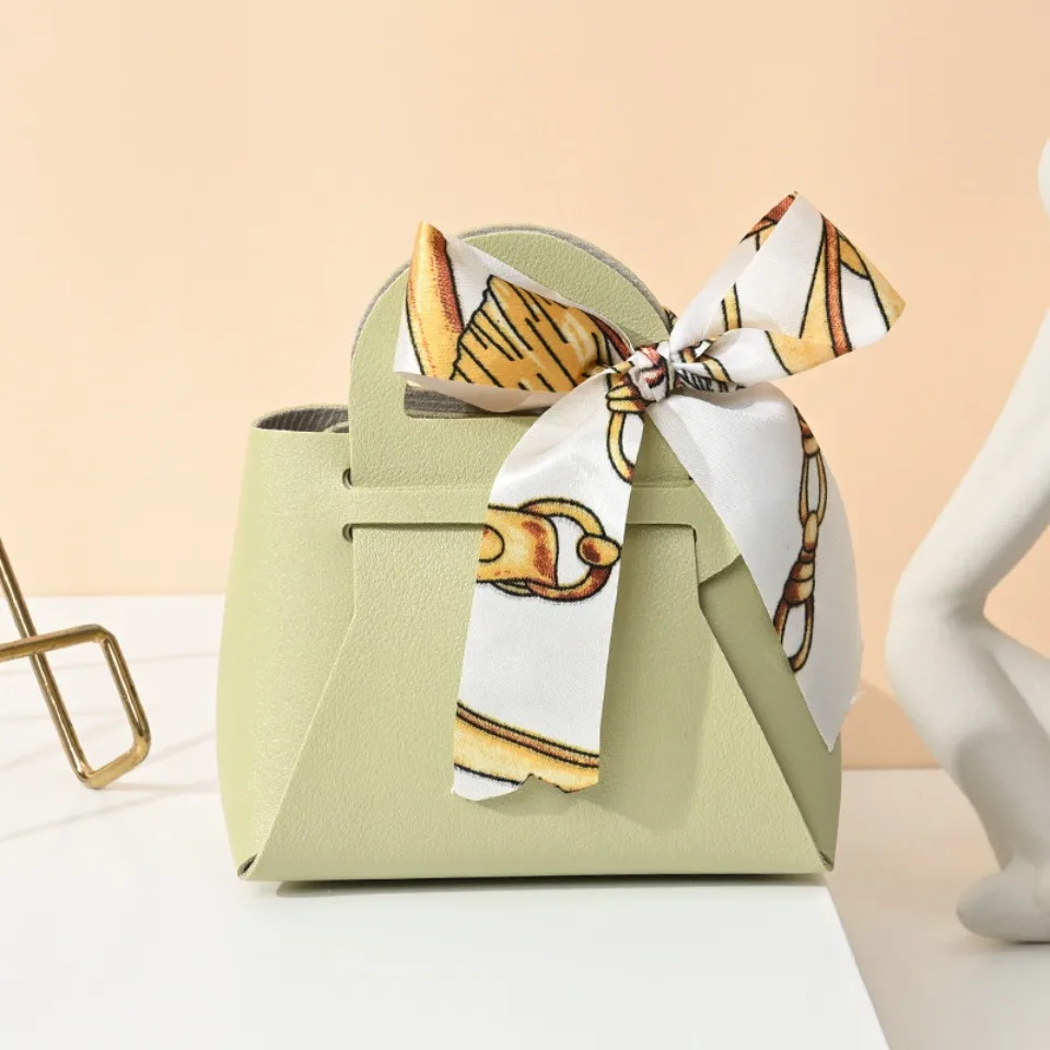 10/20/40 Stück verteilte Leder-Geschenktüten, Hochzeitsbevorzugungsbeutel für Gäste, Mini-Handtasche mit Band, Süßigkeiten-Verpackungsbox, Party-Dekoration – Detail 9
