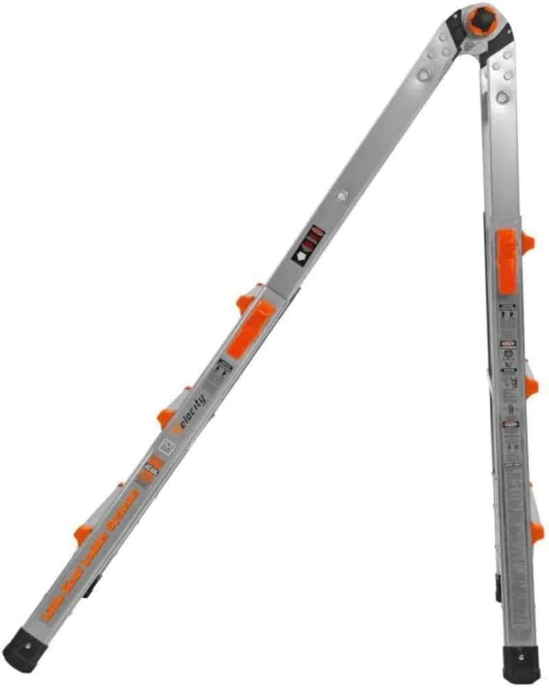 Little Giant Ladder Systems, Velocity, M13, 13 pies, escalera multiposición, aluminio, tipo 1A, clasificación de peso de 300 lbs, (15413-001)