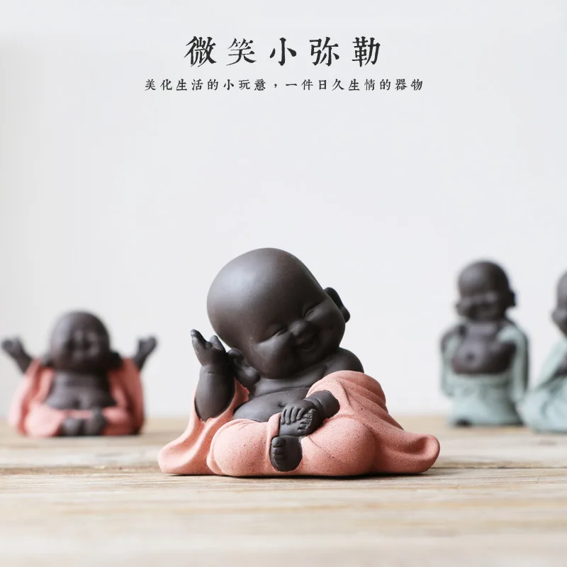 Yixing-Purple Sand Little Monk Haharvard Tea Set, Boutique Tea, Pet Tea, Play Artifact, Home Decoration Ornaments, Chinese Tea