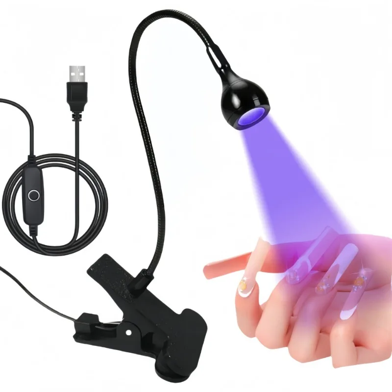 UV LED Light สําหรับเล็บโคมไฟแห้ง 360 ยืดหยุ่น Clip-on โต๊ะคลิป Mini USB แบบพกพาเครื่องเป่าเล็บเล็บ Salon เครื่องมือ