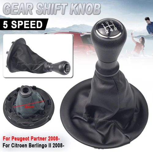 Imagen 2 del producto Palanca de cambios duradera de 5 velocidades para Citroen Berlingo II Peugeot Partner 2008 2009 2010 2011 2012 2013 2014 2015 2016 2017 2018