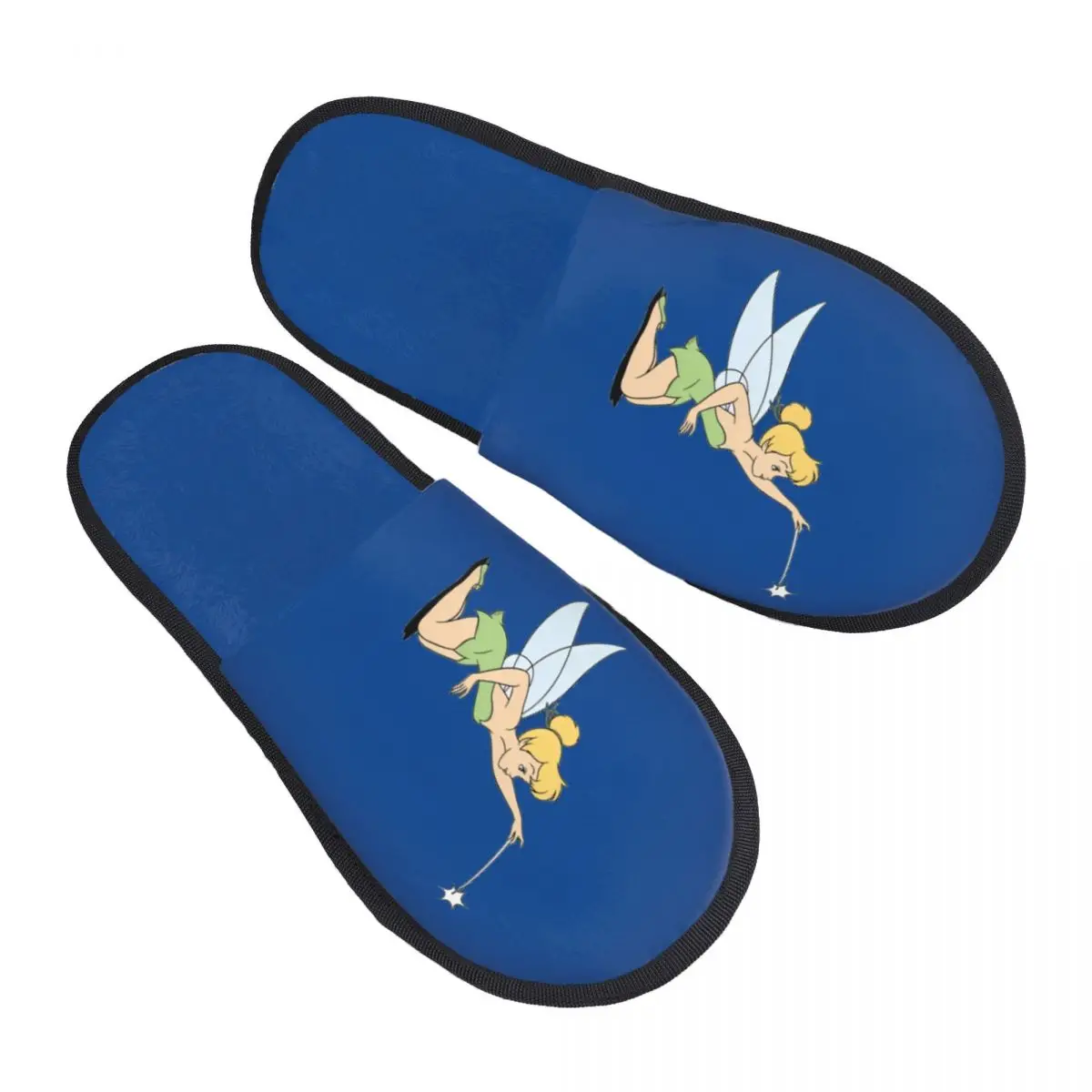 

Женские домашние тапочки с принтом Тинкер Белл на заказ, мягкие теплые пушистые тапочки из пены с эффектом памяти с героями мультфильмов, домашняя уличная обувь
