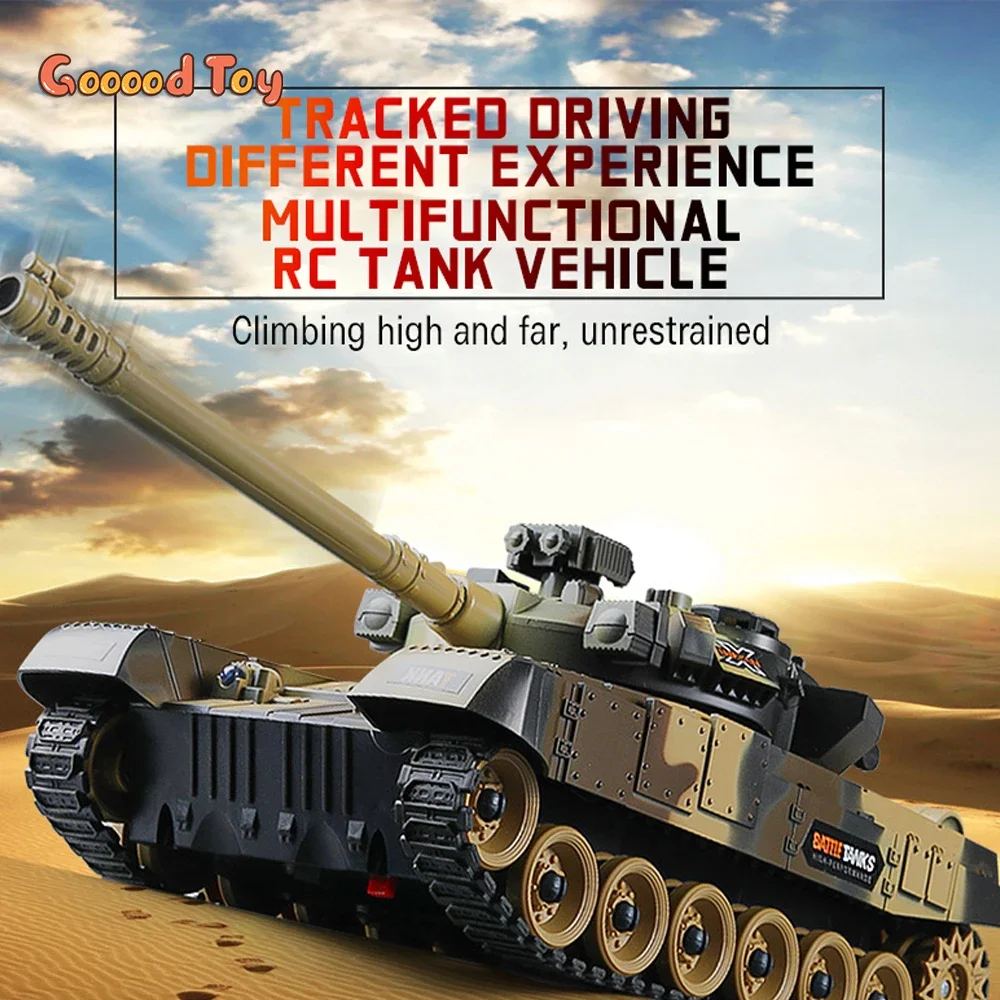 1/30 Large Rc Tank Battle Car Remote Control War Tanks Model Crawler Radio Control Machine Toys for Boy Children Kids Toys Gift