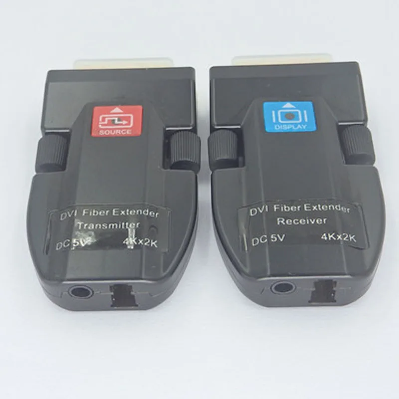 Full HD DVI fiber extender over 1 LC Fiber Extender transmitter receiver