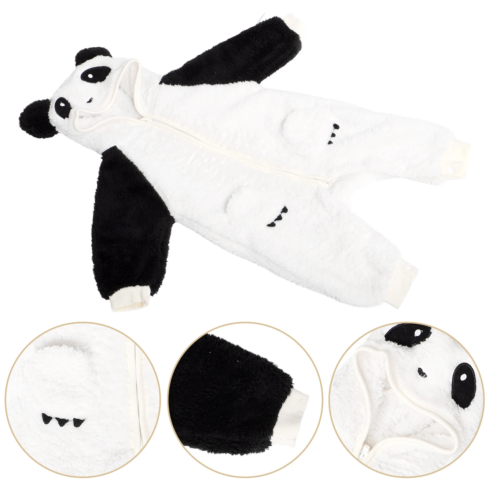 

Warm Baby Bodysuit Winter Outfit Long Sleeve Hoodie Soft Lined Thick Clothing For Cold Weather Outdoor Halloween Costume 80Cm