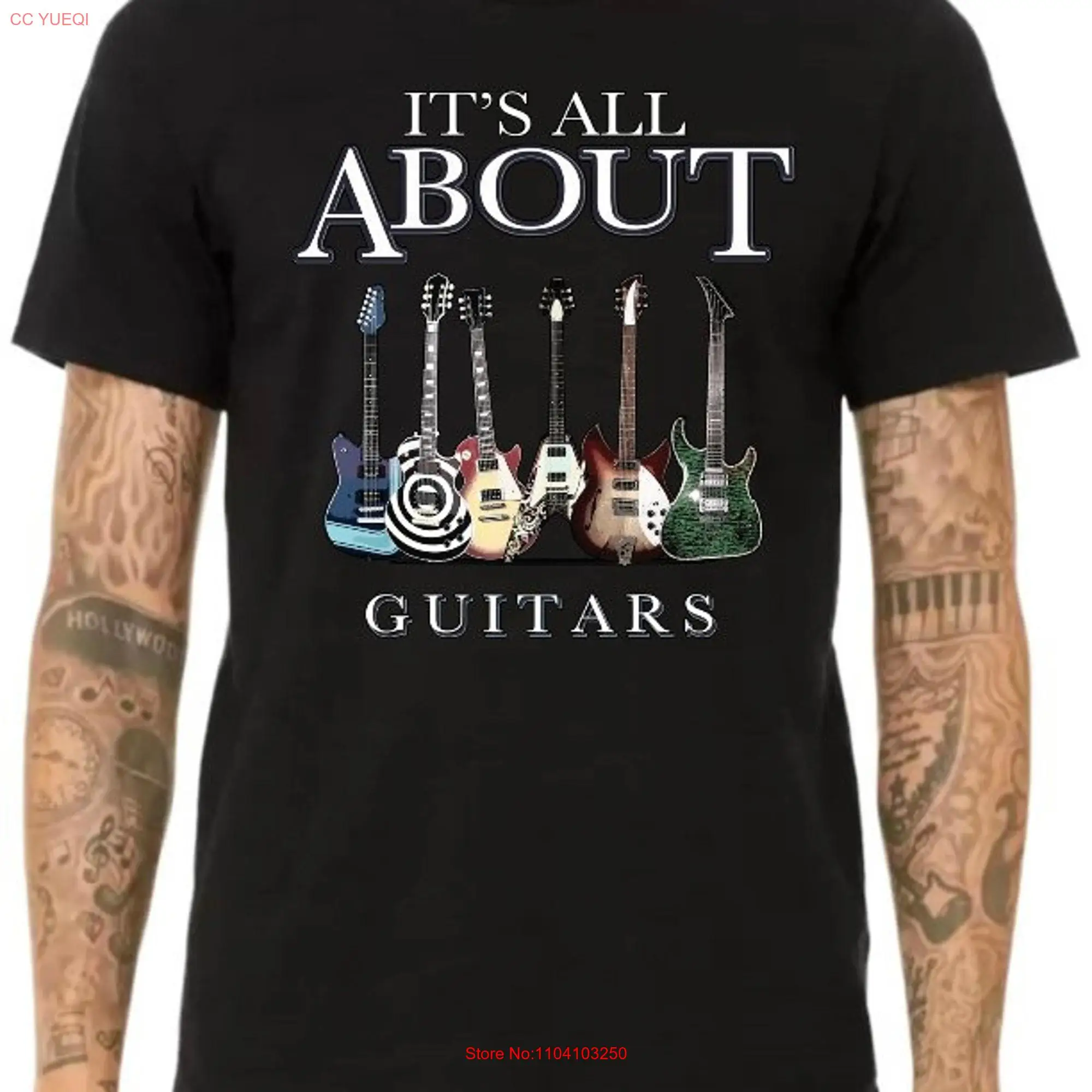 All about guitars T Shirt long or short sleeves