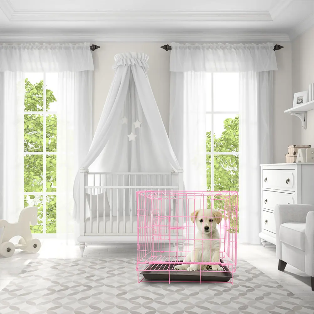 

Pet Cage House Small Crates Indoor Bunny Pink Cat Cages Foldable Design Use Wearresistant Dog Crates Wire Dog Crate