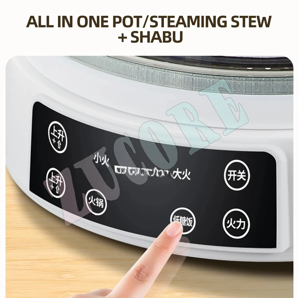 وعاء طبخ الأرز سعة 3 لتر، طباخ متعدد التحكم في السكر، وعاء صحي منزلي ذكي، بانيلا إليتريكا دي أروز