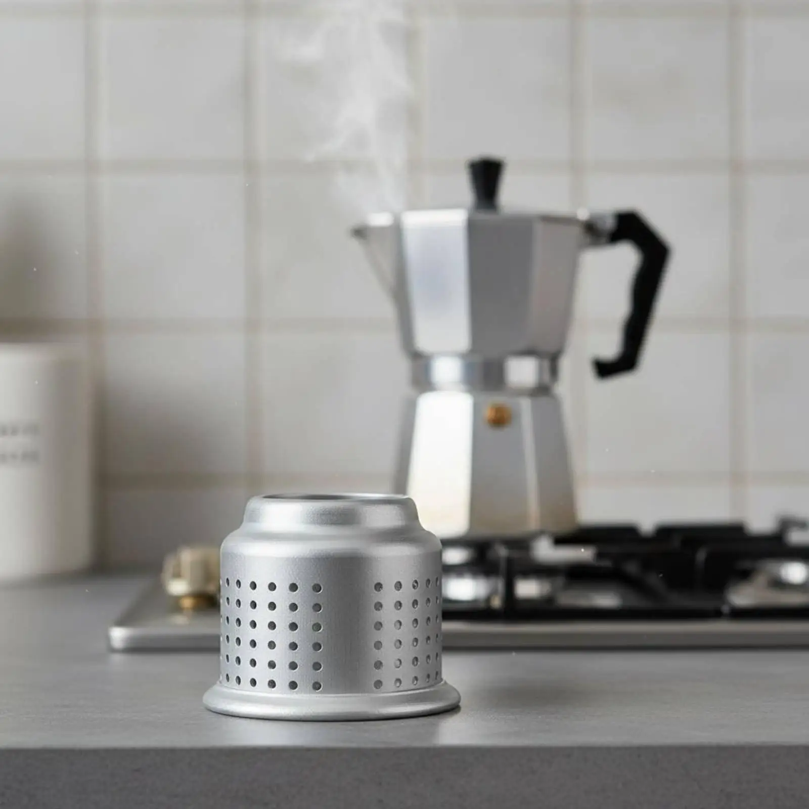 Stovetop Espresso Maker Pot Anti-Splash Cap Prevents Splashing Stovetop Espresso