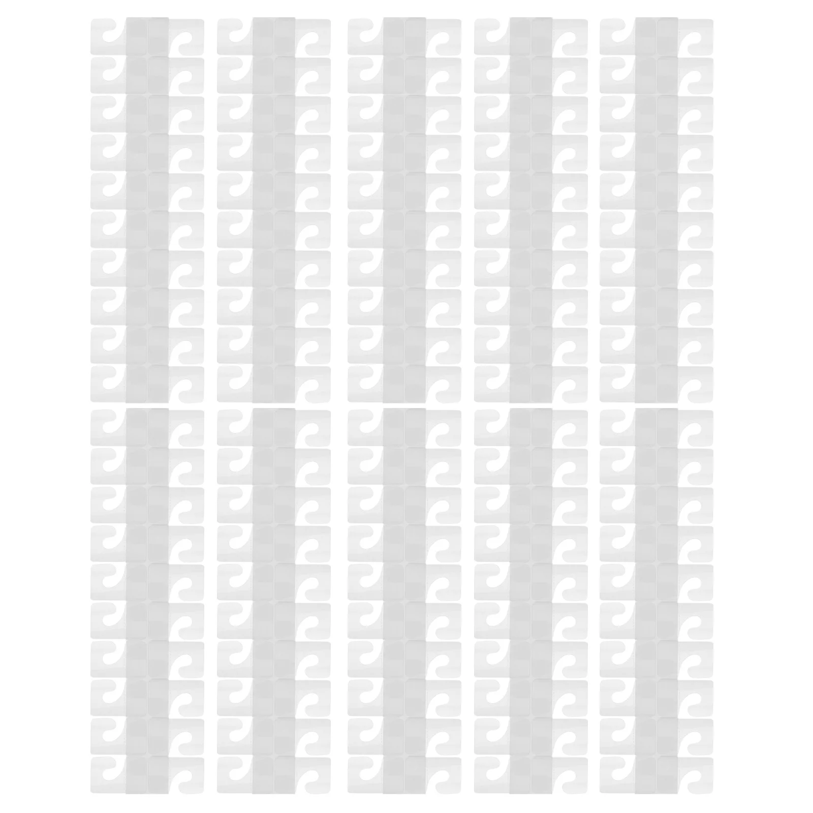 Ganchos transparentes autoadhesivos, pestañas colgantes de plástico para organizar el hogar, oficina, venta al por menor, 100 Uds.