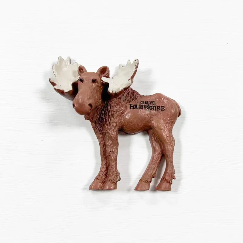 

3D Resin Moose Magnet - Hampshire UK Wall Decal - Strong Magnet Decoration - Three-Dimensional Simulated Animal Model