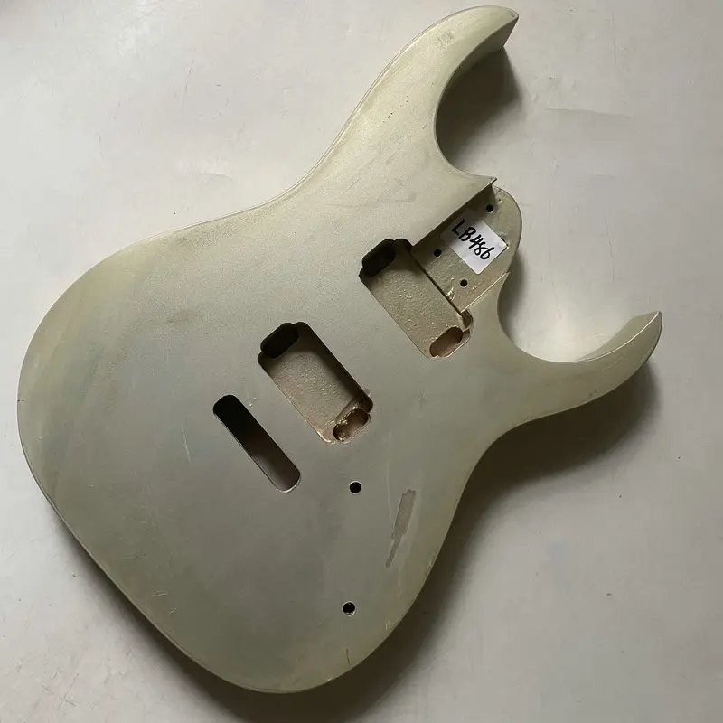 LB486 Custom Order 6 String Electric Guitar Body Active in Solid Mahogany with Paints Damages DIY Replace Guitar Parts