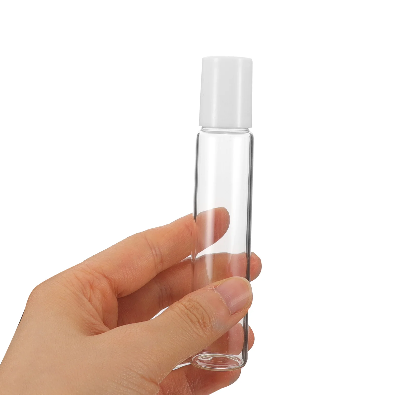 

5Pcs Essential Oil Glass Roller Bottles Leakproof Portable Clear Refillable Small Bottles for Daily Use Glass Roller Bottle