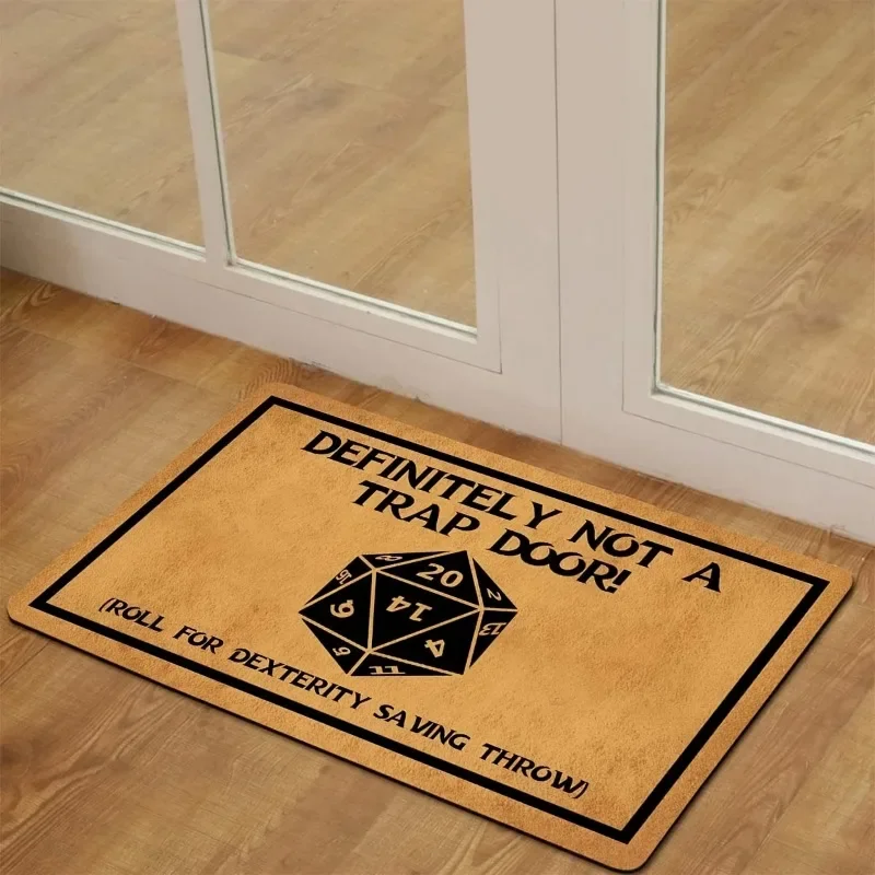 Diatom Mud Door MatWelcome To The Dungeons Roll for InitiativeBathroom Mat Dnd Game Doormat Kitchen Carpet Balcony Rug Home