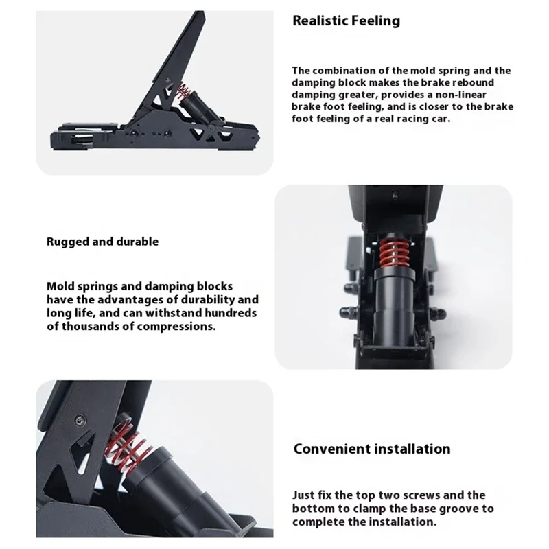 Para MOZA R5 SRP Lite Kit de desempenho de pedal de freio de corrida Combinação de mola e bloco de amortecimento fornece maior resistência de frenagem