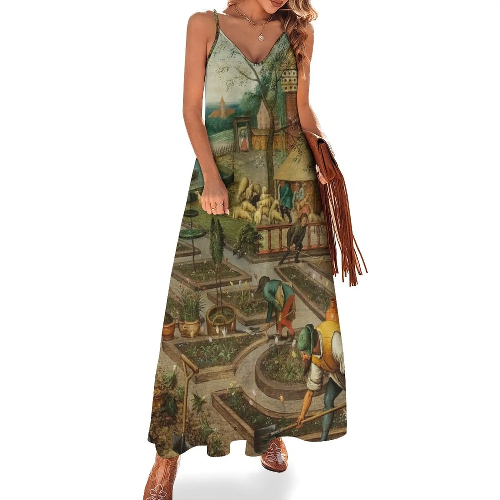 New The Four Seasons, Spring - Pieter Brueghel the Younger Sleeveless Dress Women's summer skirt dress summer 2023 women