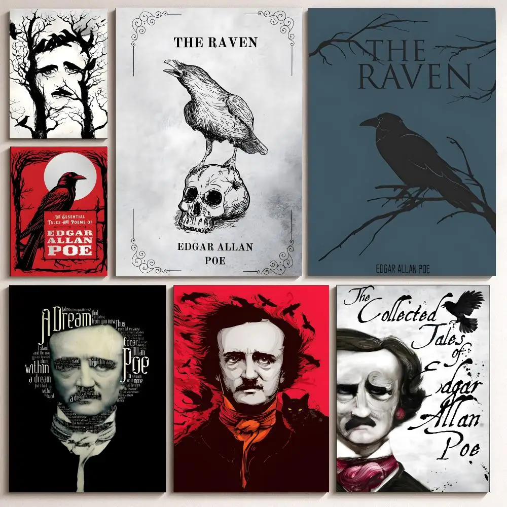 Writer Gothic Literature Edgar Allan Poe Poster Decorative Mural Wall Art Print Unframed Housewarming & Home Decor Gift