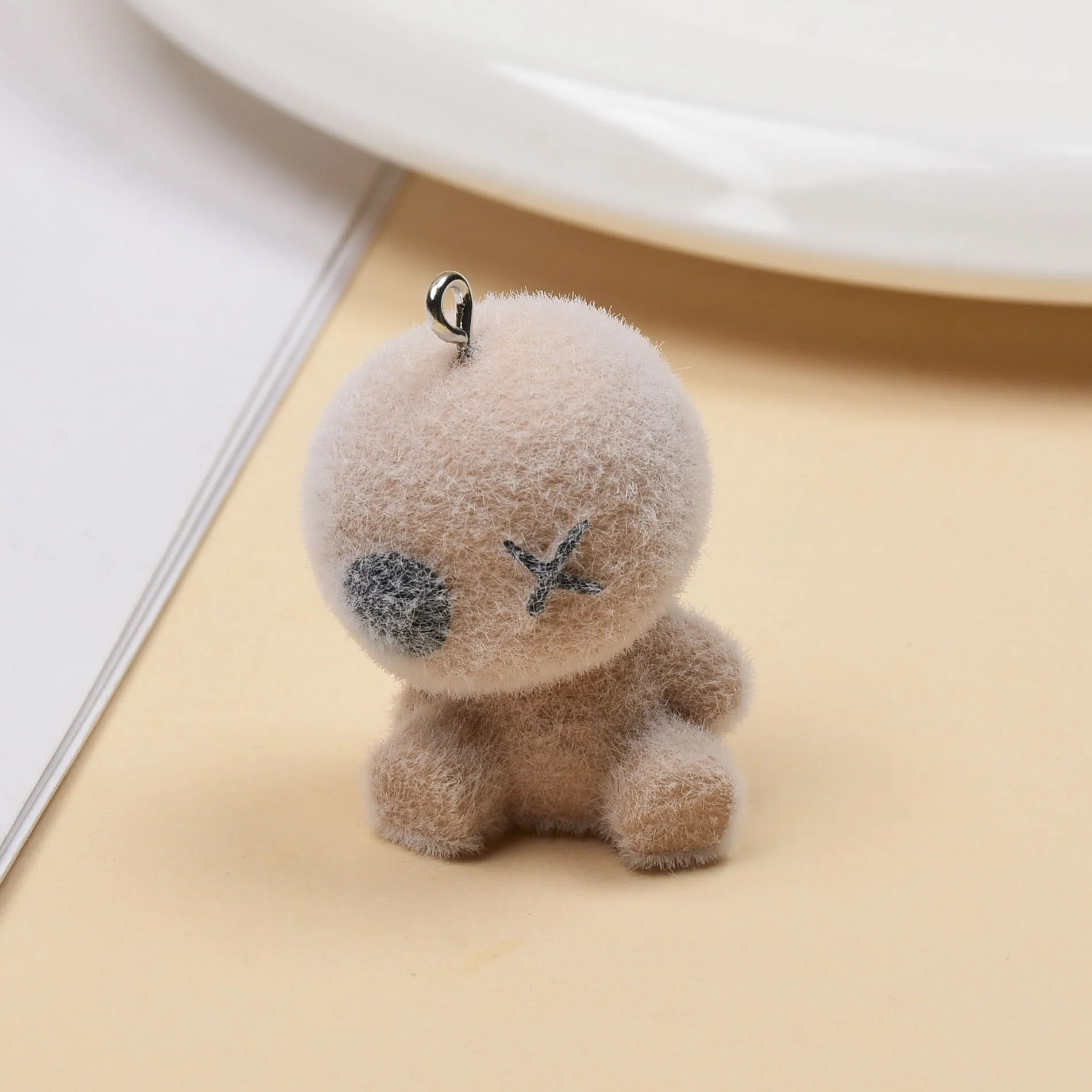 30pcs 3D Flocking Resin Cute Halloween Mummy Cartoon Animal Charms For Keychain Necklace Earnings Making DIY Jewelry Accessories