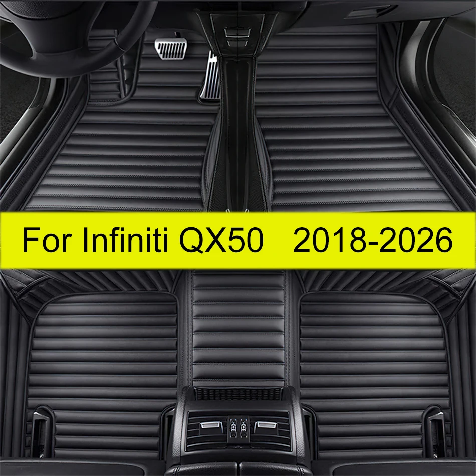 

Floor Mats For Infiniti QX50 2018 2019 2020 2021 2022 2023 2024 2025 2026 Car Leather Carpet Pads Auto Full Set Foot Matts Rugs