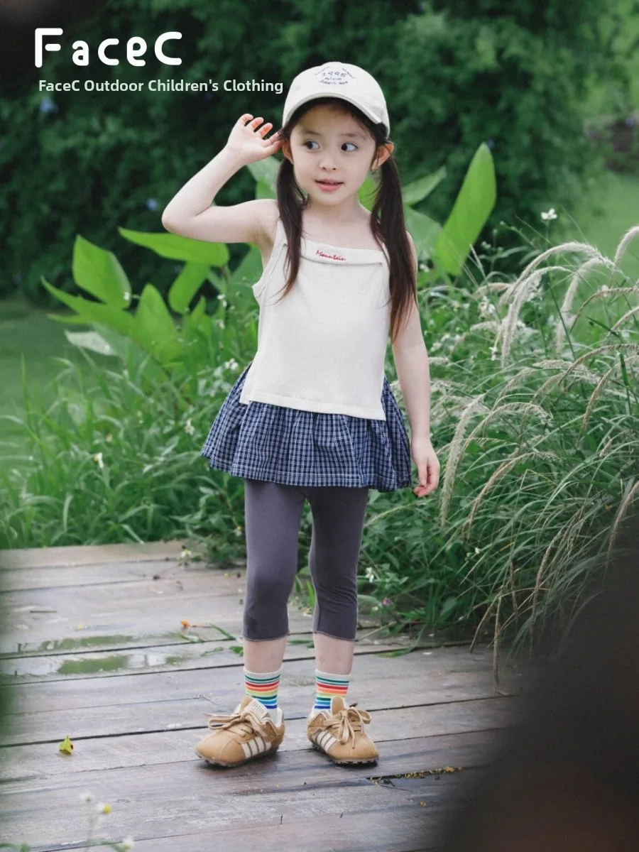 Cooling Outdoor Strap Vest for Girls Summer New Arrival FaceC Brand Mountain Series Cotton Polyester Blend Short Sleeve round...